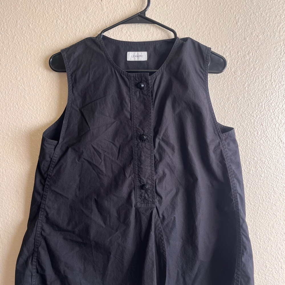 Lemaire Charcoal Button-Up Blouse